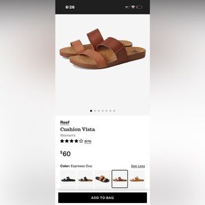 Reef Women's Cushion Vista Slide Sandals - espresso duo